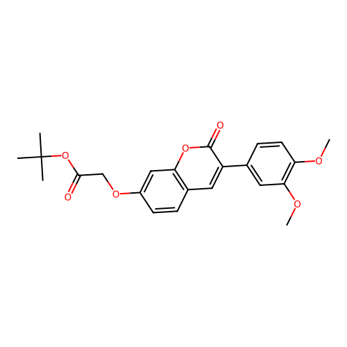 tert-butyl 2-((3-(3,4-dimethoxyphenyl)-2-oxo-2H-chromen-7-yl)oxy)acetate structure