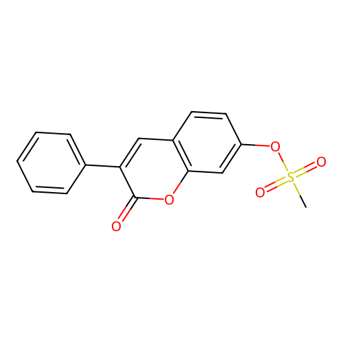 2-oxo-3-phenyl-2H-chromen-7-yl methanesulfonate structure