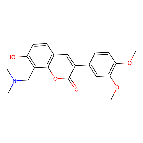 3-(3,4-dimethoxyphenyl)-8-((dimethylamino)methyl)-7-hydroxy-2H-chromen-2-one structure