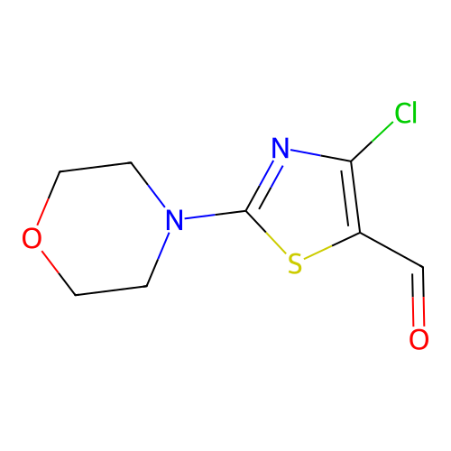 4-Chloro-2-(morpholin-4-yl)-1,3-thiazole-5-carbaldehyde structure