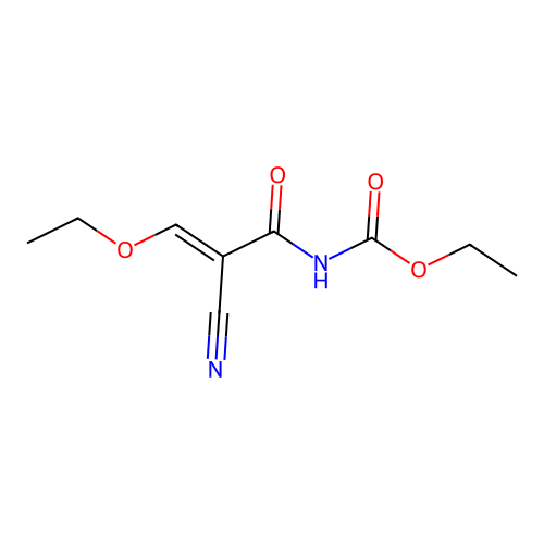 Ethyl (2-cyano-3-ethoxyacryloyl)carbamate structure