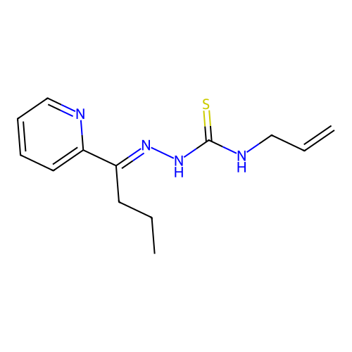1-Prop-2-enyl-3-(1-pyridin-2-ylbutylideneamino)thiourea structure