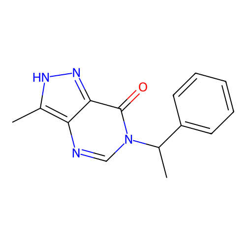 1H-Pyrazolo(4,3-d)pyrimidin-7(6H)-one, 3-methyl-6-(alpha-methylbenzyl)- structure