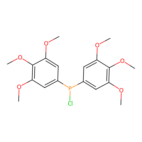 Chloro-bis(3,4,5-trimethoxyphenyl)phosphane structure