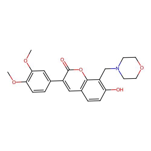 3-(3,4-Dimethoxyphenyl)-7-hydroxy-8-(morpholin-4-ylmethyl)chromen-2-one structure