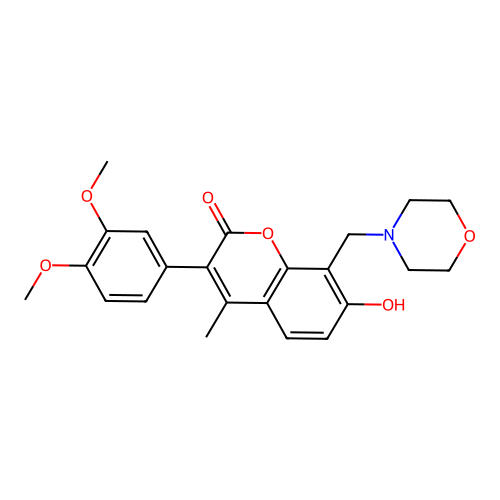 3-(3,4-Dimethoxyphenyl)-7-hydroxy-4-methyl-8-(morpholin-4-ylmethyl)chromen-2-one structure