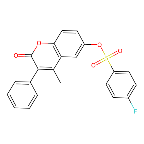 4-methyl-2-oxo-3-phenyl-2H-chromen-6-yl 4-fluorobenzenesulfonate structure