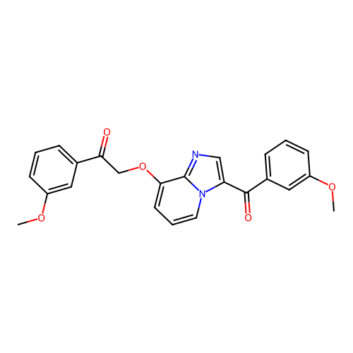 2-{[3-(3-methoxybenzoyl)imidazo[1,2-a]pyridin-8-yl]oxy}-1-(3-methoxyphenyl)ethan-1-one structure
