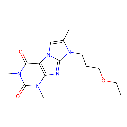 6-(3-Ethoxypropyl)-2,4,7-trimethylpurino[7,8-a]imidazole-1,3-dione structure