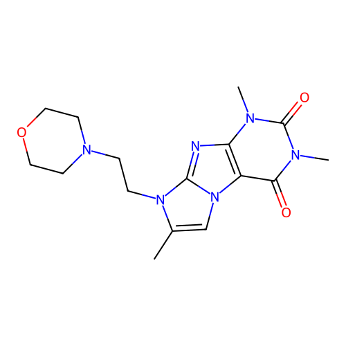 2,4,7-Trimethyl-6-(2-morpholin-4-ylethyl)purino[7,8-a]imidazole-1,3-dione structure