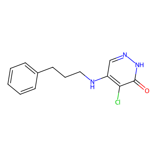 4-Chloro-5-((3-phenylpropyl)amino)pyridazin-3(2h)-one structure