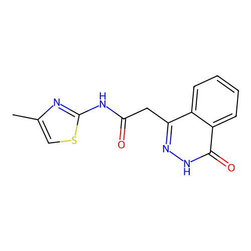 2-(4-hydroxyphthalazin-1-yl)-N-(4-methyl-1,3-thiazol-2-yl)acetamide structure