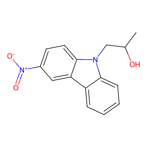 1-(3-nitro-9H-carbazol-9-yl)propan-2-ol structure
