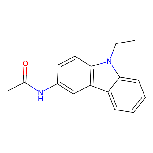 3-Acetamido-9-ethylcarbazole structure