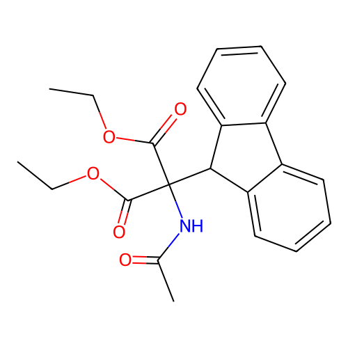 Diethyl 2-acetamido-2-(9-fluorenyl)malonate structure