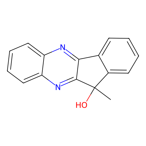 11-Methyl-11h-indeno[1,2-b]quinoxalin-11-ol structure