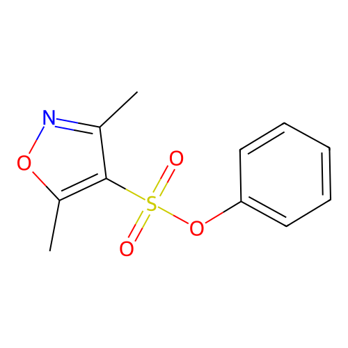 Phenyl 3,5-dimethyl-4-isoxazolesulfonate structure