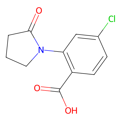 4-Chloro-2-(2-oxopyrrolidin-1-yl)benzoic acid structure