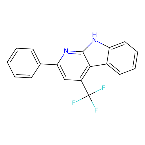 2-phenyl-4-(trifluoromethyl)-9H-pyrido[2,3-b]indole structure