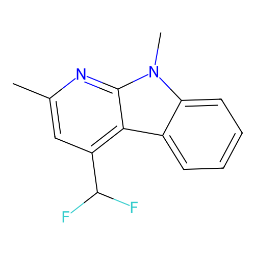 4-(Difluoromethyl)-2,9-dimethylpyrido[2,3-b]indole structure