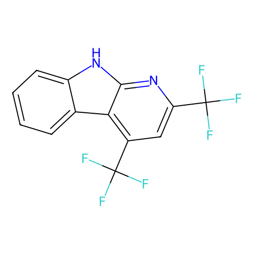 2,4-bis(trifluoromethyl)-9H-pyrido[2,3-b]indole structure