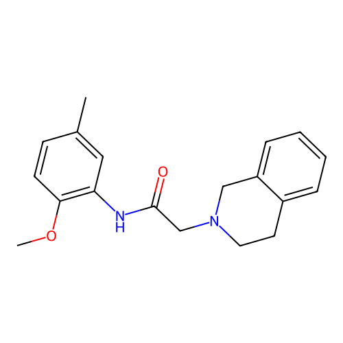 2-(3,4-dihydroisoquinolin-2(1H)-yl)-N-(2-methoxy-5-methylphenyl)acetamide structure