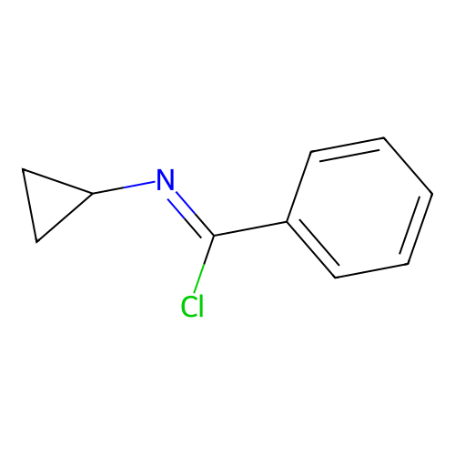 N-cyclopropylbenzenecarboximidoyl chloride structure