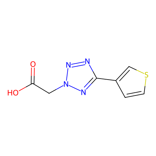 2-[5-(thiophen-3-yl)-2H-1,2,3,4-tetrazol-2-yl]acetic acid structure