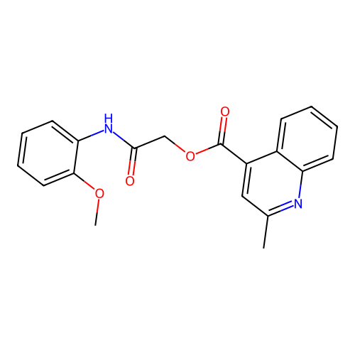 2-((2-Methoxyphenyl)amino)-2-oxoethyl 2-methylquinoline-4-carboxylate structure