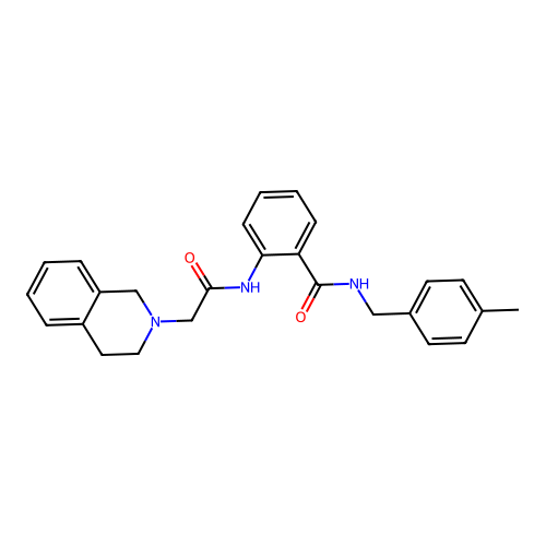 2-(2-(3,4-Dihydroisoquinolin-2(1H)-yl)acetamido)-N-(4-methylbenzyl)benzamide structure