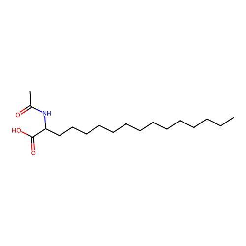 Hexadecanoic acid, 2-(acetylamino)- structure