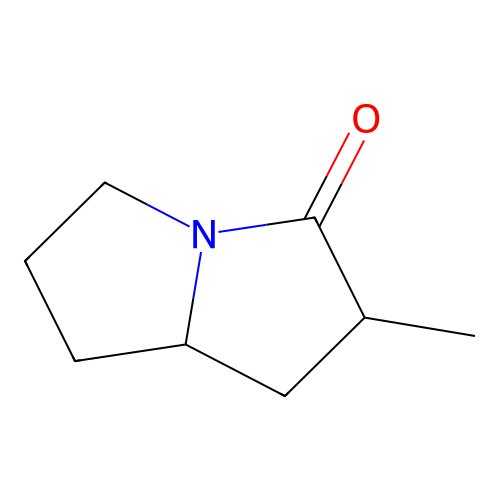 2-methyl-3-pyrrolizidone structure
