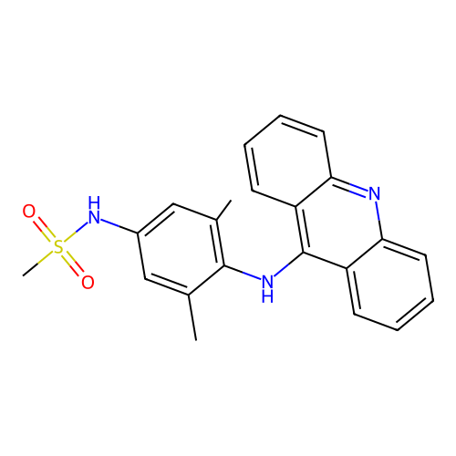 Methanesulfonamide, N-(4-(9-acridinylamino)-3,5-dimethylphenyl)- structure