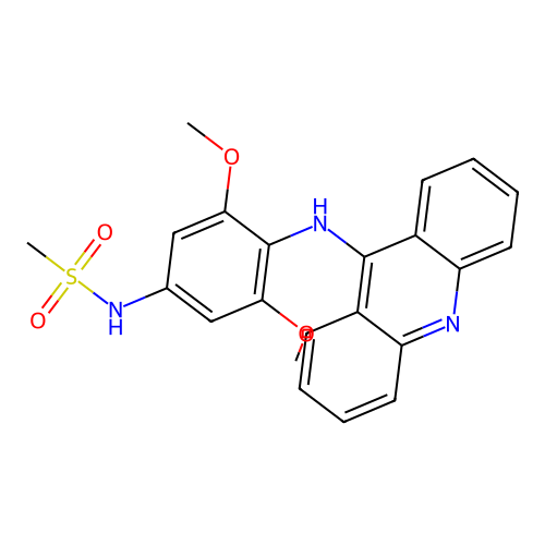 Methanesulfonamide, N-(4-(9-acridinylamino)-3,5-dimethoxyphenyl)- structure