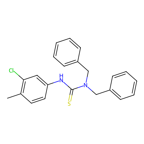 1,1-Dibenzyl-3-(3-chloro-4-methylphenyl)thiourea structure