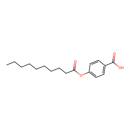 Benzoic acid, 4-((1-oxodecyl)oxy)- structure