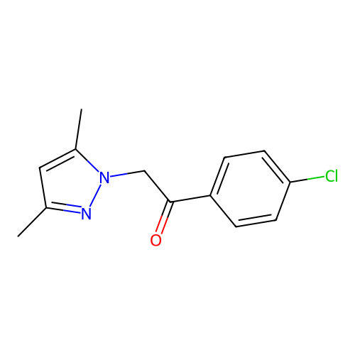 1-(4-Chlorophenyl)-2-(3,5-dimethylpyrazol-1-yl)ethanone structure