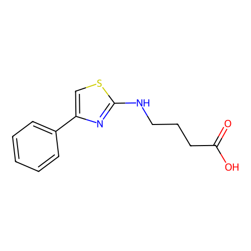 4-((4-Phenyl-1,3-thiazol-2-yl)amino)butanoic acid structure