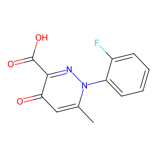 1-(2-Fluorophenyl)-6-methyl-4-oxo-1,4-dihydropyridazine-3-carboxylic acid structure