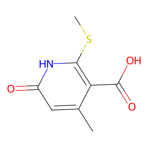 4-Methyl-2-(methylthio)-6-oxo-1,6-dihydropyridine-3-carboxylic acid structure