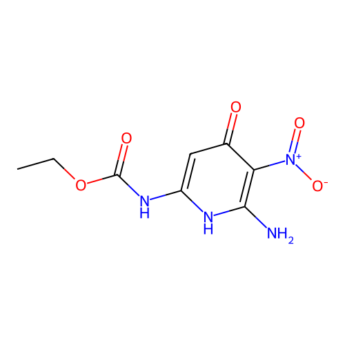 ethyl N-(6-amino-5-nitro-4-oxo-1H-pyridin-2-yl)carbamate structure