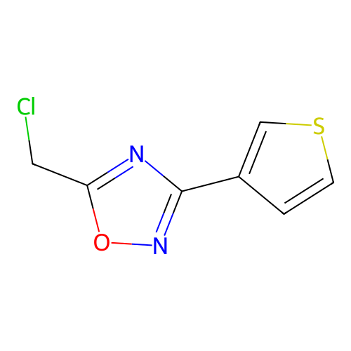 5-(Chloromethyl)-3-(3-thienyl)-1,2,4-oxadiazole structure