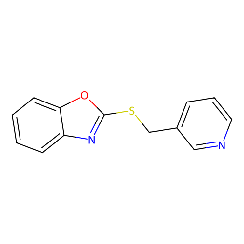 Benzoxazole, 2-[(3-pyridinylmethyl)thio]- structure