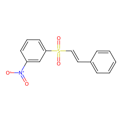 1-nitro-3-[(E)-2-phenylethenyl]sulfonylbenzene structure
