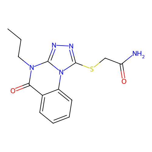 2-[(5-Oxo-4-propyl-[1,2,4]triazolo[4,3-a]quinazolin-1-yl)sulfanyl]acetamide structure