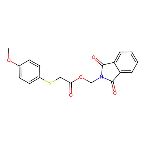 (1,3-Dioxoisoindolin-2-yl)methyl 2-((4-methoxyphenyl)thio)acetate structure