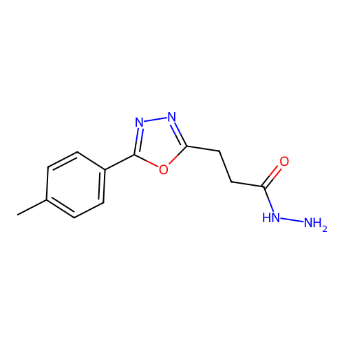 3-[5-(4-Methylphenyl)-1,3,4-oxadiazol-2-yl]propanehydrazide structure