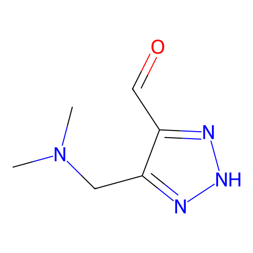 5-((dimethylamino)methyl)-2H-1,2,3-triazole-4-carbaldehyde structure