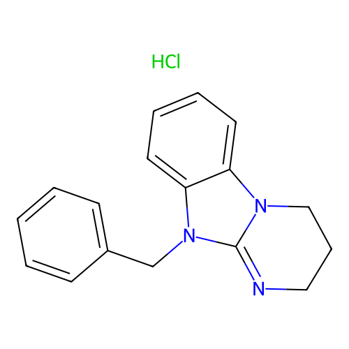 10-Benzyl-2,3,4,10-tetrahydrobenzo[4,5]imidazo[1,2-a]pyrimidine hydrochloride structure