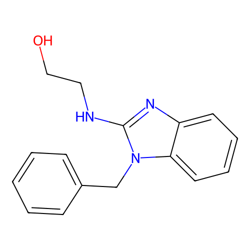 2-[(1-benzyl-1H-benzimidazol-2-yl)amino]ethanol structure